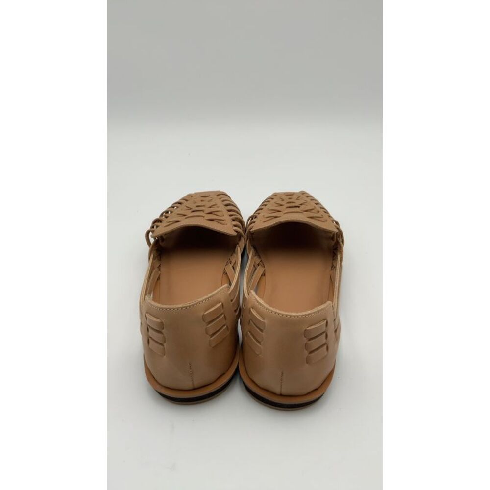 Quince Womens 100% Leather Huarache Flat Cashew Shoes 7 - Picture 2 of 2
